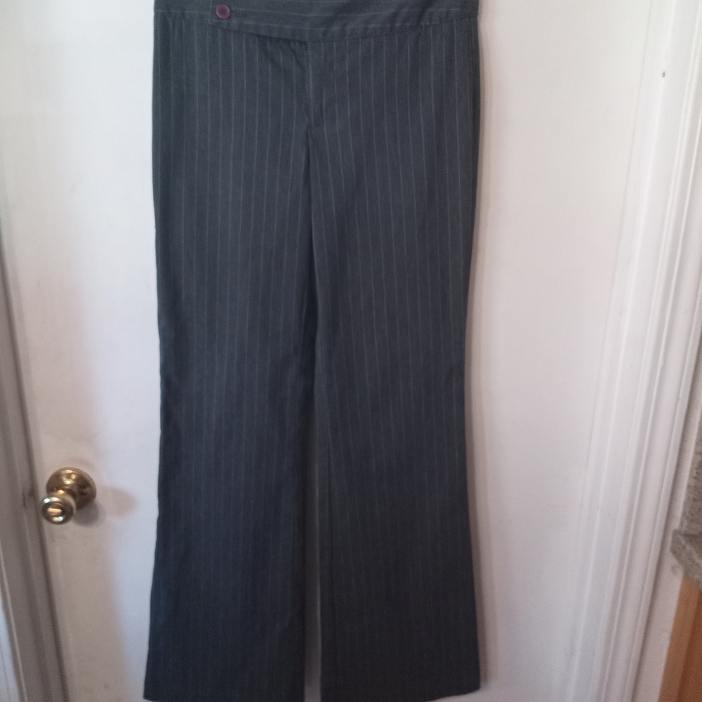 ellemenno Charcoal Pinstripe Dress Pants